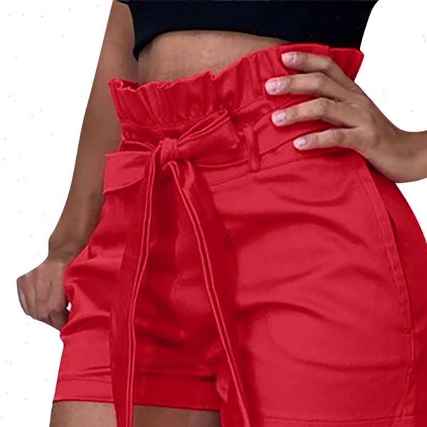 women high waist shorts bow tie belt shorts ladies summer loose solid color short feminine pantalones de verano para mujer, White;black
women high waist shorts bow tie belt shorts ladies summer loose solid color short feminine pantalones de verano para mujer, White;black