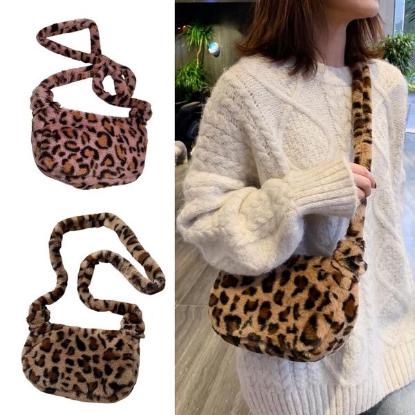 women faux fur tote shoulder bag handbag furry leopard print handle crossbody shoulder bag, Black
women faux fur tote shoulder bag handbag furry leopard print handle crossbody shoulder bag, Black