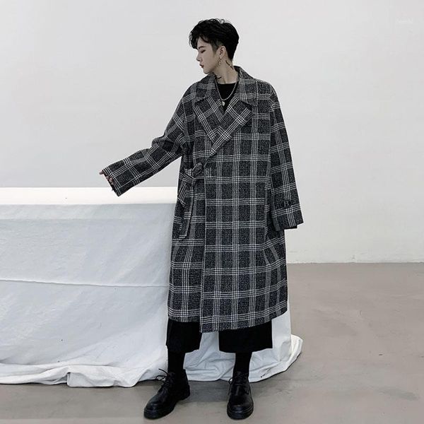 men vintage long plaid woolen jacket outerwear male women streetwear hip hop loose casual windbreaker overcoat cardigan coat1, Black
men vintage long plaid woolen jacket outerwear male women streetwear hip hop loose casual windbreaker overcoat cardigan coat1, Black