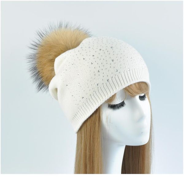 women autumn rhinestone hats natural raccoon fur beanies winter warm caps fashion real fur pom pom ha qyllfj
women autumn rhinestone hats natural raccoon fur beanies winter warm caps fashion real fur pom pom ha qyllfj