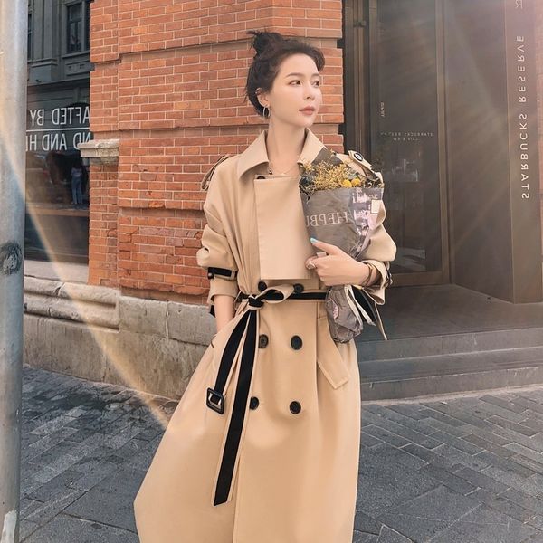 lanmrem khaki french style windbreaker with belt wide-waist turn-down collar new long trench coat for female fashion tide 2a1281 1028, Tan;black
lanmrem khaki french style windbreaker with belt wide-waist turn-down collar new long trench coat for female fashion tide 2a1281 1028, Tan;black