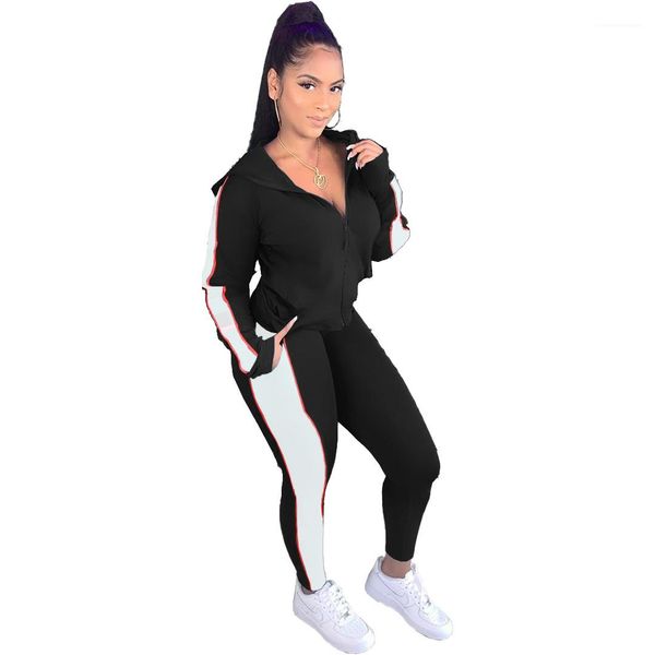 coat long pants 2pcs set loose woman two piece outfit fashion casual tracksuits panelled long sleeve, White
coat long pants 2pcs set loose woman two piece outfit fashion casual tracksuits panelled long sleeve, White