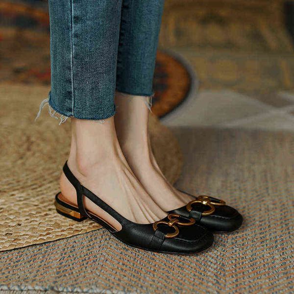 nalisha women's sandals elegant office ladies flat heel retro closed square toe metal button casual dress shoes 220315, Black
nalisha women's sandals elegant office ladies flat heel retro closed square toe metal button casual dress shoes 220315, Black