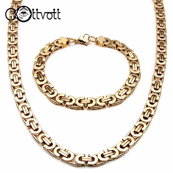 large necklace for men gold color stainless steel byzantine chain bracelet necklace set men hip hop jewelry width 8mm ms107, Silver
large necklace for men gold color stainless steel byzantine chain bracelet necklace set men hip hop jewelry width 8mm ms107, Silver