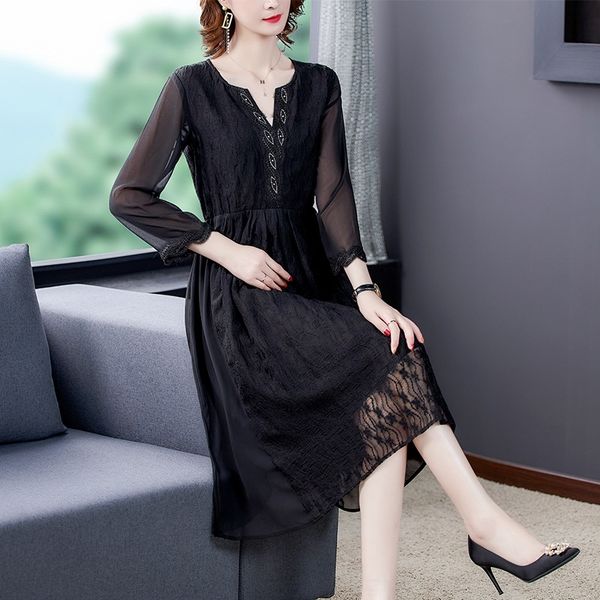 wet3i big dress silk long fall 2020 womanhood slim black mulberry silk formal big dress rvqkf, Black;gray
wet3i big dress silk long fall 2020 womanhood slim black mulberry silk formal big dress rvqkf, Black;gray