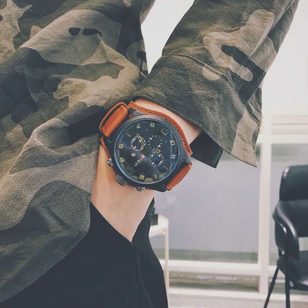 big fashion leather dial wristwatch men's multi-functional screen red waterproof watchq51l, Slivery;brown
big fashion leather dial wristwatch men's multi-functional screen red waterproof watchq51l, Slivery;brown