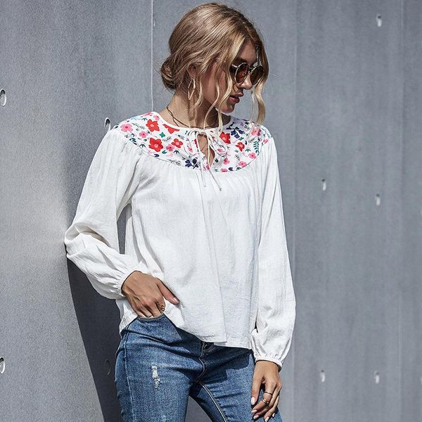blouse women autumn cotton linen embroidered loose retro long sleeve shirt ladies fashion slim fit o-neck female clothing, White
blouse women autumn cotton linen embroidered loose retro long sleeve shirt ladies fashion slim fit o-neck female clothing, White