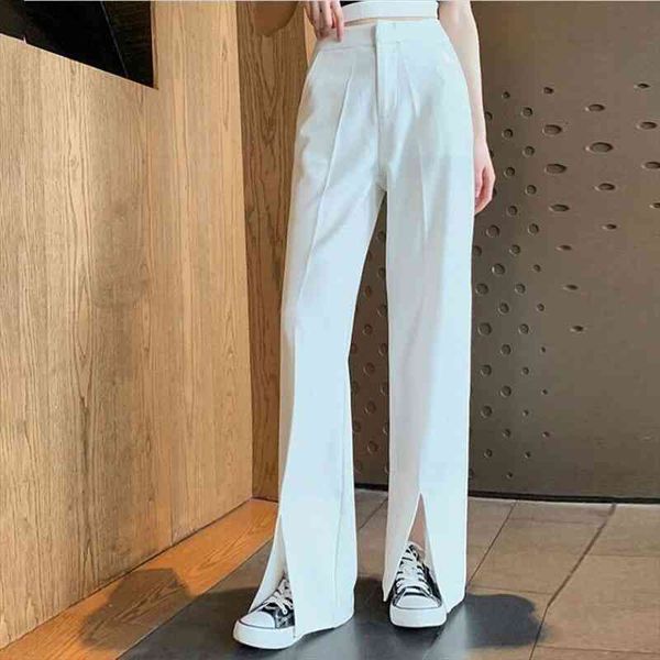 womens pants white split wide leg pant for women high waist summer loose casual mopping suit trousers girls ladies, Black;white
womens pants white split wide leg pant for women high waist summer loose casual mopping suit trousers girls ladies, Black;white