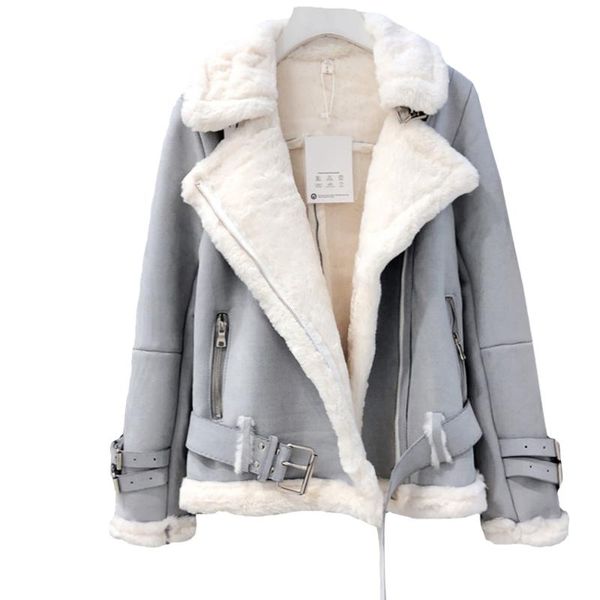 winter suede lambs wool jacket female high streetwear casual plus cashmere thicken warm long sleeve fur suede coats, Black
winter suede lambs wool jacket female high streetwear casual plus cashmere thicken warm long sleeve fur suede coats, Black