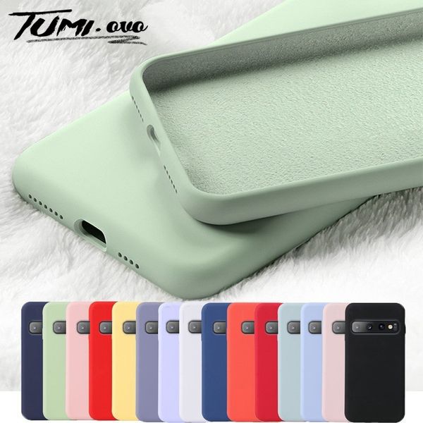 оригинальный жидкое силиконовый чехол для телефона samsung galaxy a10 a20 a30 a40 a50 a60 a70 a80 s9 s8 s10 plus s10e s7 пограничный a7 j4 j