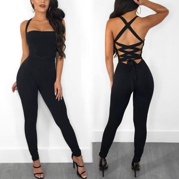 women's jumpsuits & rompers women summer jumpsuit strappy backless high waist slim fit female bodysuit ik881, Black;white
women's jumpsuits & rompers women summer jumpsuit strappy backless high waist slim fit female bodysuit ik881, Black;white