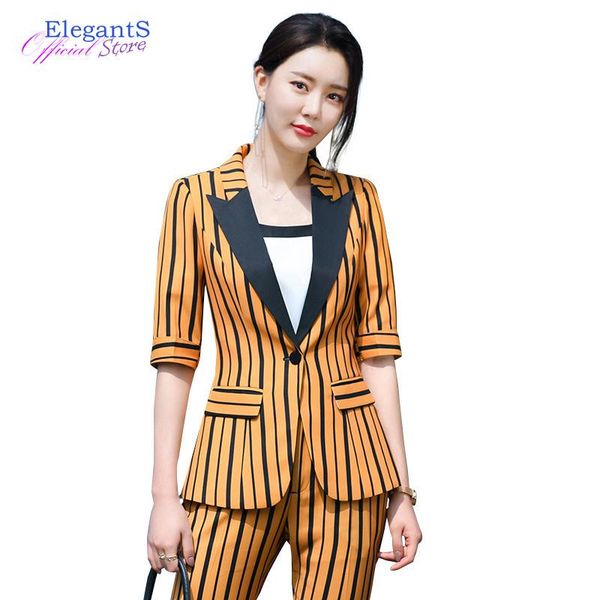 women's two piece pants fashion stripe suit women office uniform business work blazer set autumn 2021 professional jacket trousers suit, White
women's two piece pants fashion stripe suit women office uniform business work blazer set autumn 2021 professional jacket trousers suit, White