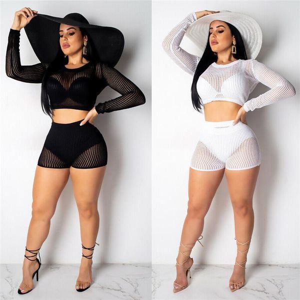 fishnet crochet 2pcs set women sheer hollow out see through bathing suit summer 2019 crop and shorts outfits cover up, Gray
fishnet crochet 2pcs set women sheer hollow out see through bathing suit summer 2019 crop and shorts outfits cover up, Gray