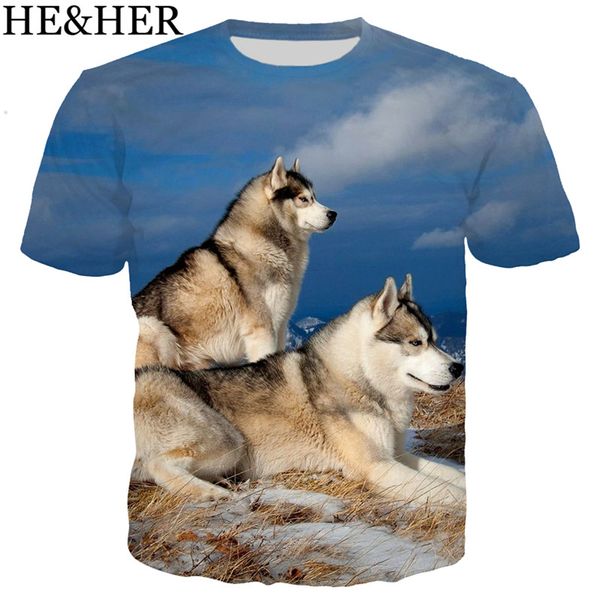 lovely huskie style 3d print shirts humor hentai graphic men clothing