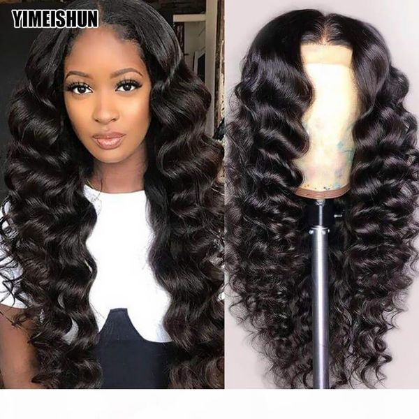 yimeishun loose wave wig 4x4 lace closure preplucked t part front lace wig human hair 150 180 wigs for black women human hair, Black;brown
yimeishun loose wave wig 4x4 lace closure preplucked t part front lace wig human hair 150 180 wigs for black women human hair, Black;brown