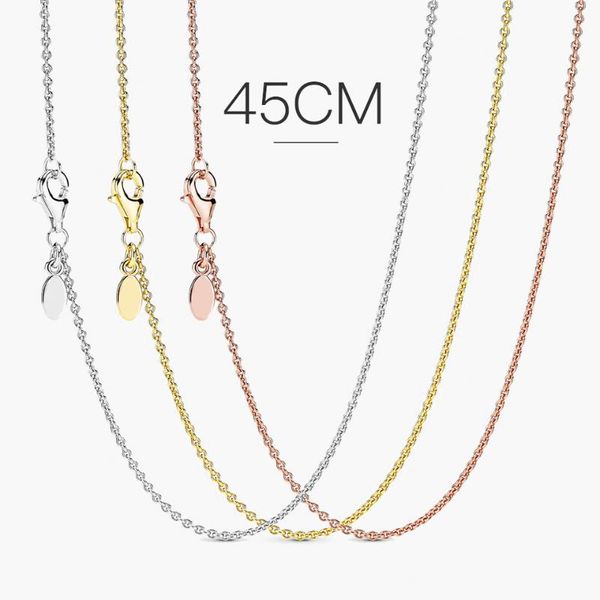 925 sterling silver necklace silver rose gold classic lobster clasp chain necklace suitable for women diy with decoration
925 sterling silver necklace silver rose gold classic lobster clasp chain necklace suitable for women diy with decoration
