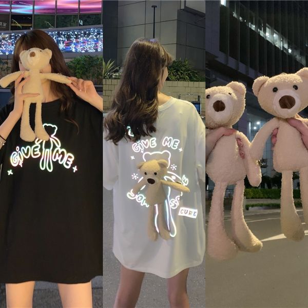 ezvrt summer net red long reflective back bear pendant t-shirt pendant medium with female loose student couple coat yha9m, White
ezvrt summer net red long reflective back bear pendant t-shirt pendant medium with female loose student couple coat yha9m, White
