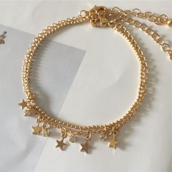 girly gold color plating lovely ribbon heart star stone moon charm bracelet anklet for girl summer beach decoration jewelry1, Black
girly gold color plating lovely ribbon heart star stone moon charm bracelet anklet for girl summer beach decoration jewelry1, Black