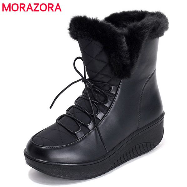 morazora size 35-44 russia winter snow boots thick fur inside platform shoes woman wedges heel women ankle boots female shoes 1026, Black
morazora size 35-44 russia winter snow boots thick fur inside platform shoes woman wedges heel women ankle boots female shoes 1026, Black