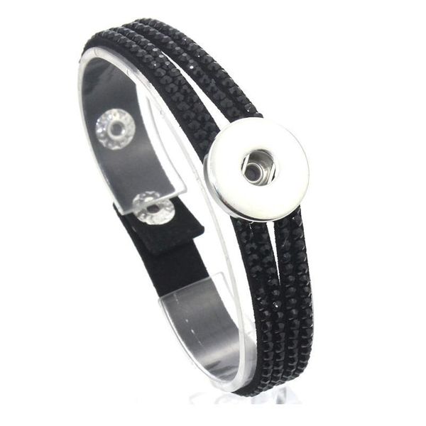 21 cm black leather bracelets fit 18mm snap jewelry button leather women rhinestones bracelet snap button jewer bbynes, Golden;silver
21 cm black leather bracelets fit 18mm snap jewelry button leather women rhinestones bracelet snap button jewer bbynes, Golden;silver