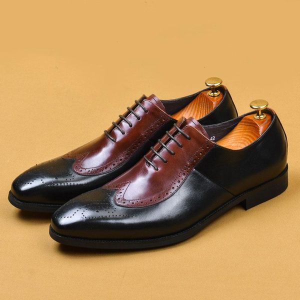 dress shoes men's business formal classic pointed toe genuine leather men oxford lace up social a29, Black
dress shoes men's business formal classic pointed toe genuine leather men oxford lace up social a29, Black