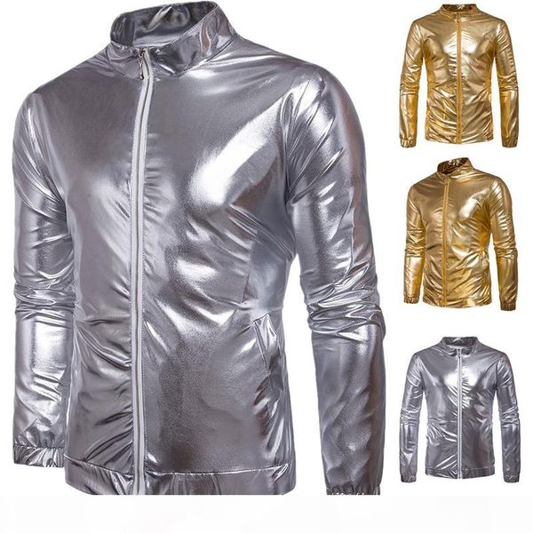 new arrival fashion nightclubs jacket gold silver cool motorcycle street style outerwear zipper jackets for men, Black
new arrival fashion nightclubs jacket gold silver cool motorcycle street style outerwear zipper jackets for men, Black