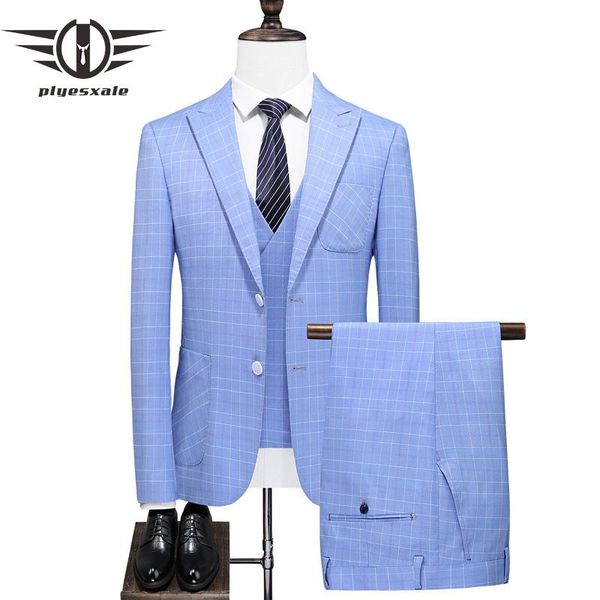 men's suits & blazers brand slim fit mens light blue plaid suit formal business designers 2021 three piece groom wedding 5xl q735, White;black
men's suits & blazers brand slim fit mens light blue plaid suit formal business designers 2021 three piece groom wedding 5xl q735, White;black