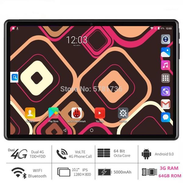 tablet pc 2021 android 9.0 10 inch 4g phone call ram 3g 64gb rom wifi bluetooth gps dual hd webcam + tf card 1
tablet pc 2021 android 9.0 10 inch 4g phone call ram 3g 64gb rom wifi bluetooth gps dual hd webcam + tf card 1
