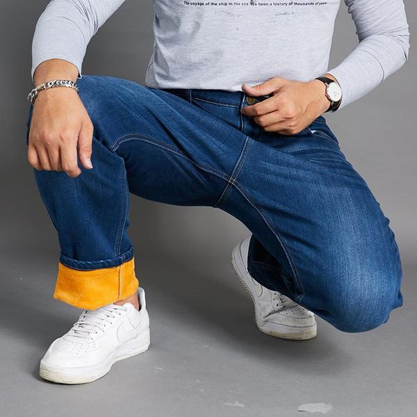men's jeans big size fleece thick men winter straight loose oversized warm pants mid waist plus 44 46 blue men,1284
men's jeans big size fleece thick men winter straight loose oversized warm pants mid waist plus 44 46 blue men,1284