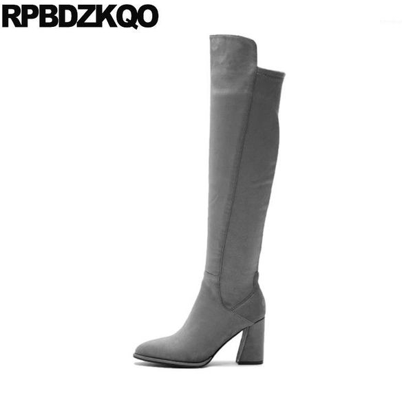 autumn chinese block short tall high heel round toe suede chunky fashion long grey boots black shoes women knee1
autumn chinese block short tall high heel round toe suede chunky fashion long grey boots black shoes women knee1