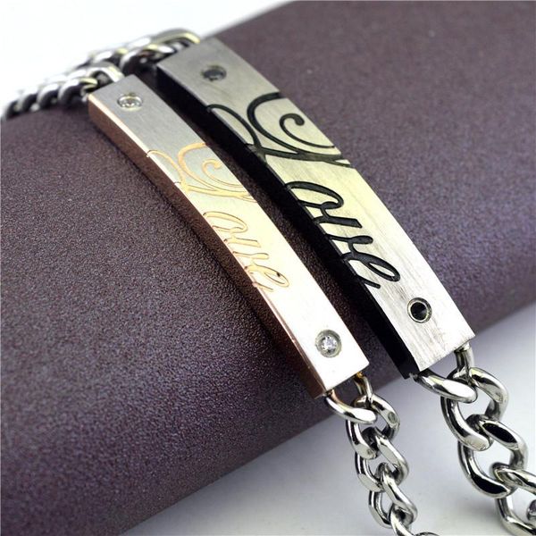 link, chain wholesale 8mm stainless steel jewelry for women valentine's day gift bohemian accessories fashion love letter couple bracel, Black
link, chain wholesale 8mm stainless steel jewelry for women valentine's day gift bohemian accessories fashion love letter couple bracel, Black