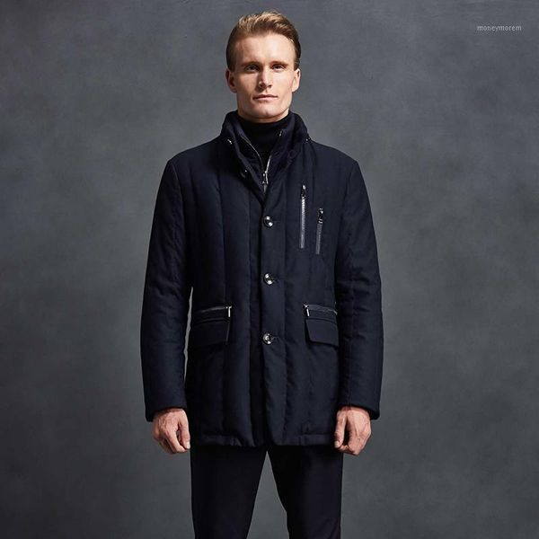 2017 men down jacket 90% white duck down autumn winter coat fashion jacket short warm coat casual, Black