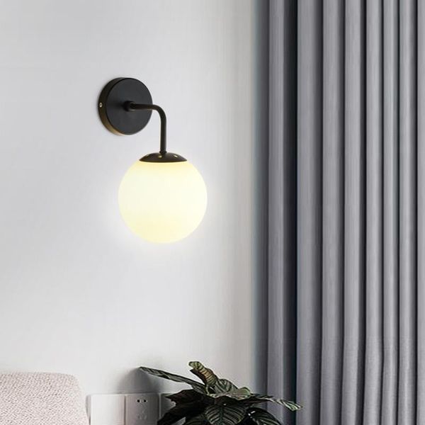 modern nordic wall lamp glass ball vintage aisle corridor bedroom bedside bath led black sconces light fixtures home decor
modern nordic wall lamp glass ball vintage aisle corridor bedroom bedside bath led black sconces light fixtures home decor