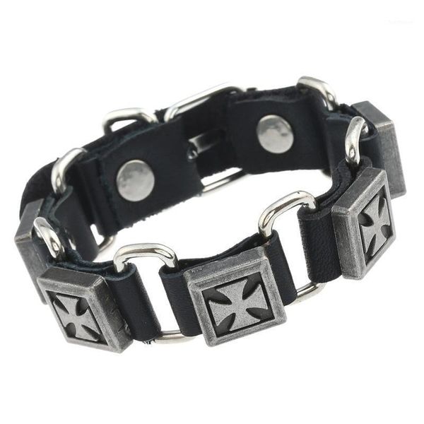 vintage alloy cross men's leather bracelet punk rivet leather bracelet fashion trend men and women hand rope clothing accessorie1, Golden;silver
vintage alloy cross men's leather bracelet punk rivet leather bracelet fashion trend men and women hand rope clothing accessorie1, Golden;silver
