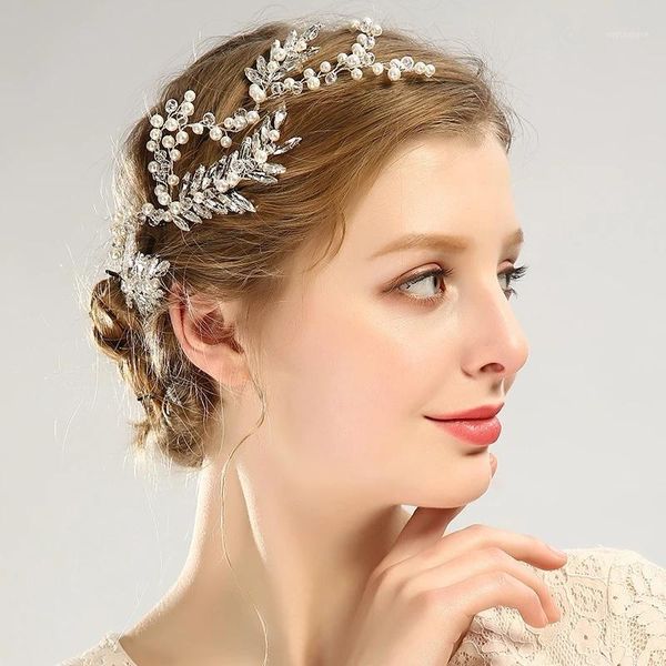 hair clips & barrettes pearl crystal floral bridal headpiece tiara wedding accessories vine handmade headband jewelry for bride1, Golden;silver
hair clips & barrettes pearl crystal floral bridal headpiece tiara wedding accessories vine handmade headband jewelry for bride1, Golden;silver