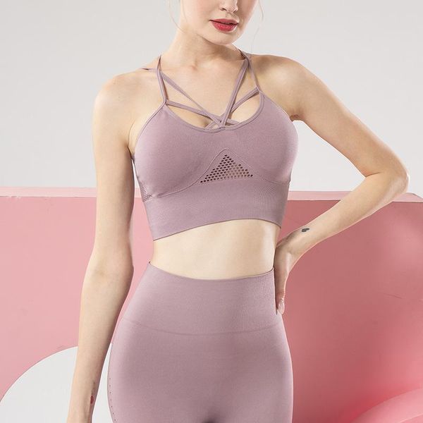 gym clothing seamless women sports bra sleeveless underwear cross beauty back sling hollow mesh running workout fitness clothes, White;black
gym clothing seamless women sports bra sleeveless underwear cross beauty back sling hollow mesh running workout fitness clothes, White;black