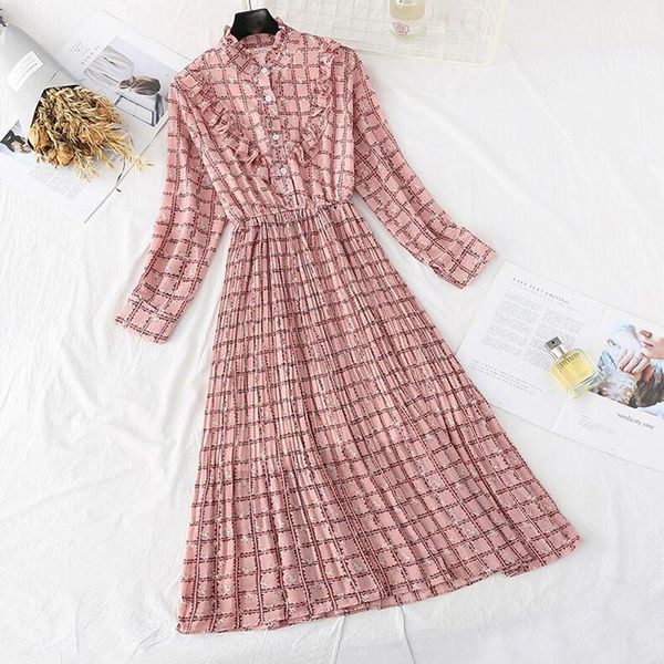 chiffon women dress new spring autumn vintage floral print long sleeve dress elastic waist women elegant pleated dresses vestido1, Black;gray
chiffon women dress new spring autumn vintage floral print long sleeve dress elastic waist women elegant pleated dresses vestido1, Black;gray