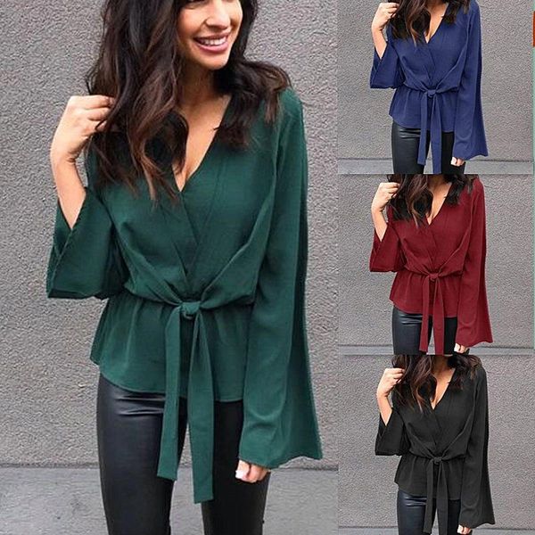 v neck flare sleeve blouse shirt 2020 elegant bow vintage chiffon blouse loose blusa summer wrap casual women full solid, White
v neck flare sleeve blouse shirt 2020 elegant bow vintage chiffon blouse loose blusa summer wrap casual women full solid, White