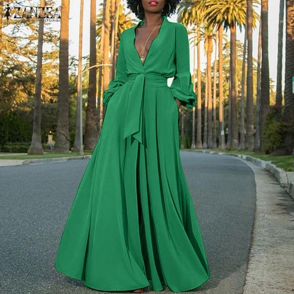 2021 zanzea fashion shirt dress women's summer sundress puff sleeve maxi vestidos female button solid robe plus size 5xl, Black;gray
2021 zanzea fashion shirt dress women's summer sundress puff sleeve maxi vestidos female button solid robe plus size 5xl, Black;gray