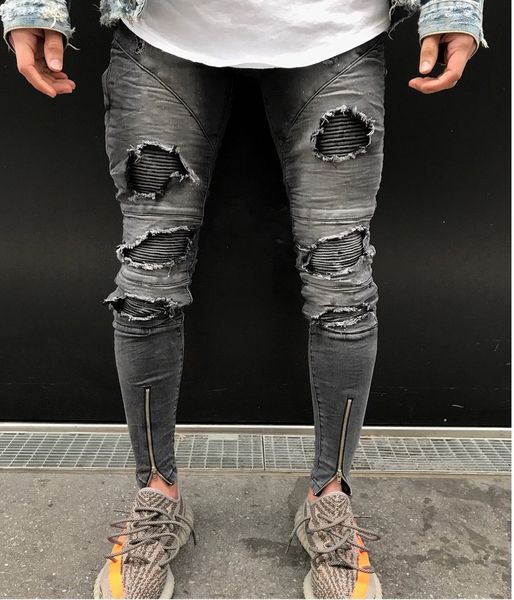 fashion men distressed ripped jeans denim trousers tight pants denim trousers denim man skinny jeans, Blue
fashion men distressed ripped jeans denim trousers tight pants denim trousers denim man skinny jeans, Blue