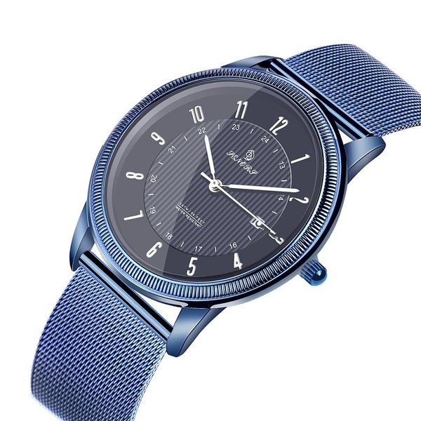 Mayforest Mens Watches Top Brand Luxury Blue Steel Mesh Strap Quartz Watch Men Fashion Business Wrist Watch Male Casual Sport Watch, Slivery;brown
Mayforest Mens Watches Top Brand Luxury Blue Steel Mesh Strap Quartz Watch Men Fashion Business Wrist Watch Male Casual Sport Watch, Slivery;brown