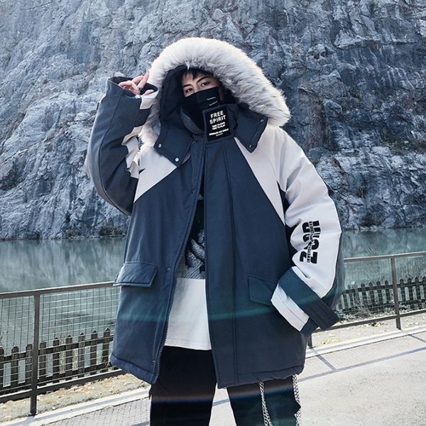 2021 new parka winter of warm thick men parkas fur collar hoodie fashion outward pocket-block casual jacket hjrf dj59, Black
2021 new parka winter of warm thick men parkas fur collar hoodie fashion outward pocket-block casual jacket hjrf dj59, Black