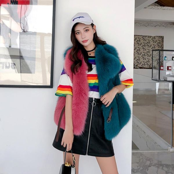women's fur & faux natural real vest coat for women jacket female coats vests waistcoat fashion thick warmest winter, Black
women's fur & faux natural real vest coat for women jacket female coats vests waistcoat fashion thick warmest winter, Black