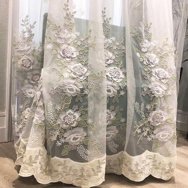 european high-end luxury window screen embossed rope embroidery flower tulle curtain for living room bedroom beige sheer zh400x1
european high-end luxury window screen embossed rope embroidery flower tulle curtain for living room bedroom beige sheer zh400x1