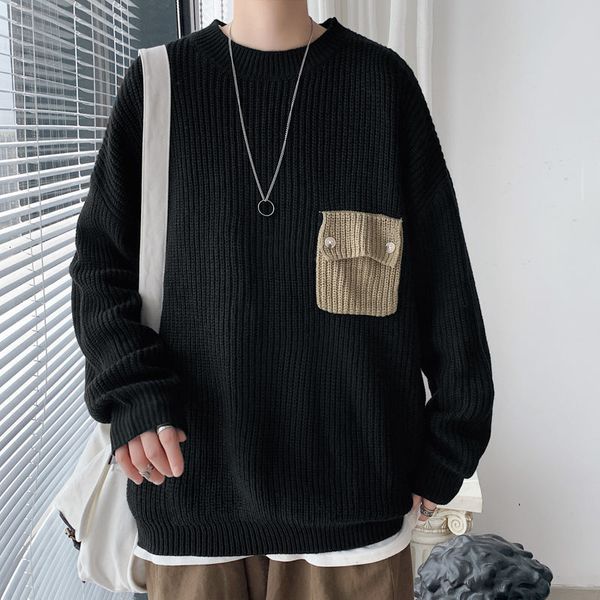 male sweater 2021 autumn thin new pocket long nightgown fashion youth men's clothes x734, Black
male sweater 2021 autumn thin new pocket long nightgown fashion youth men's clothes x734, Black