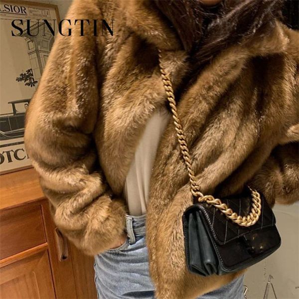 sungtin brown искусственного меха пальто fluffy женщины hign качества элегантный сыпучие женский зима осень пальто меховое манто 2020 femme, Black
sungtin brown искусственного меха пальто fluffy женщины hign качества элегантный сыпучие женский зима осень пальто меховое манто 2020 femme, Black