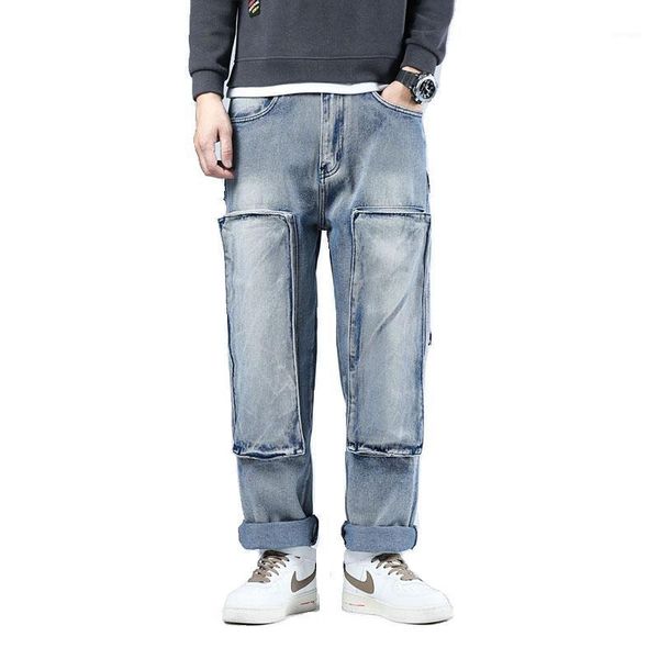 kiovno men's baggy casual jeans pants hip hop skateboard denim trousers for male size 30-46 multi pockets1, Blue
kiovno men's baggy casual jeans pants hip hop skateboard denim trousers for male size 30-46 multi pockets1, Blue