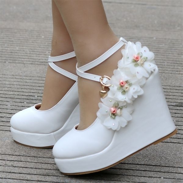 new factory sale 2020 new white wedges wedding pumps sweet white flower lace pearl platform pump shoes bride dress high heels w13, Black
new factory sale 2020 new white wedges wedding pumps sweet white flower lace pearl platform pump shoes bride dress high heels w13, Black