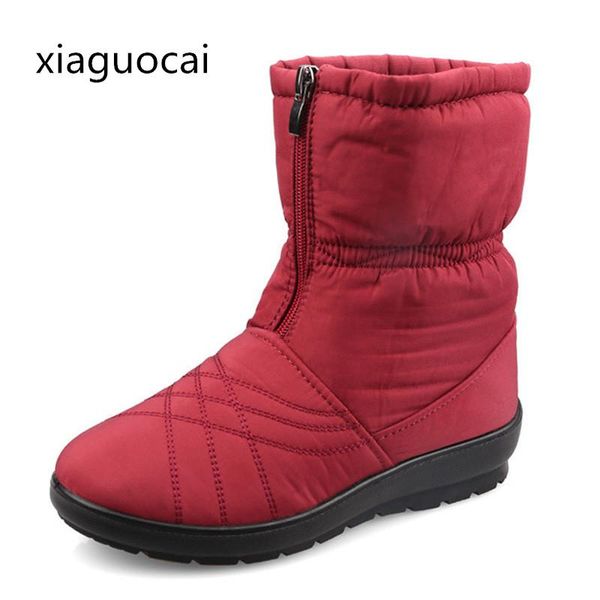 

deep winter zip women boots suede increasing height ladies ankle boots wedges platform snow z486 35, Black