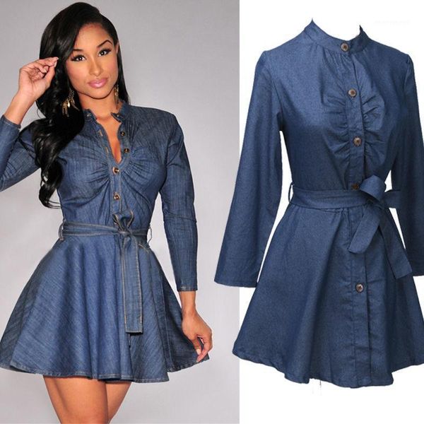 casual dresses women denim with corduroy button elegant cowboy fashion feminine lady thin shirt1, Black;gray
casual dresses women denim with corduroy button elegant cowboy fashion feminine lady thin shirt1, Black;gray